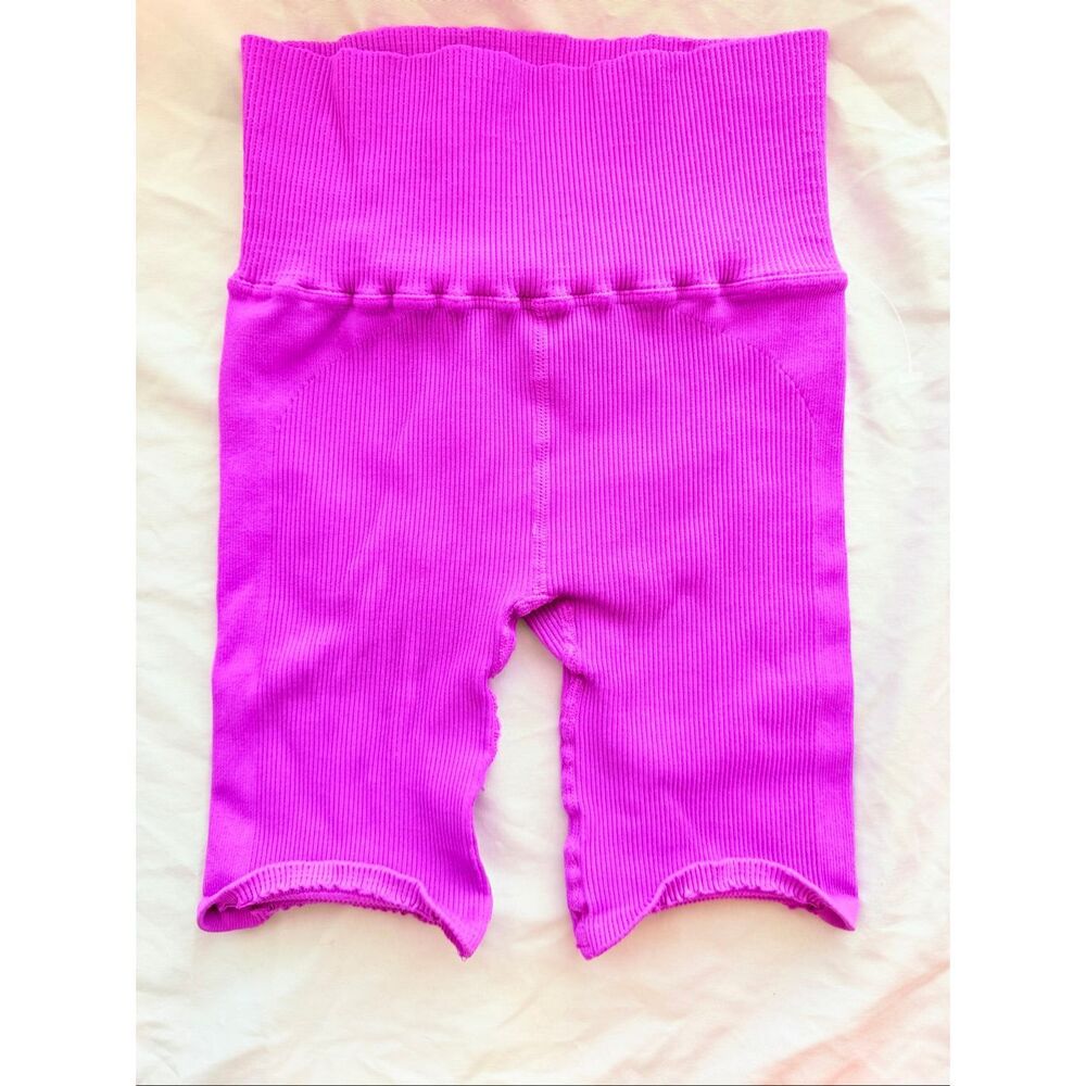 FP Movement Hot Shot Harem Shorts Purple Slouchy Lounge Mid Rise Womens M L NWOT